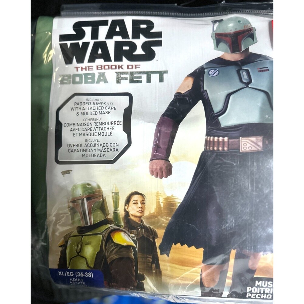 Star Wars Adult XL 36-38 Book of Boba Fett Cosplay halloween Costume  NEW